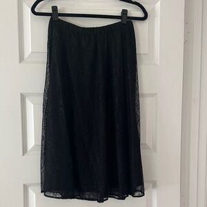Banana Republic Black Lace Midi Skirt